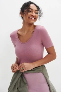 Itana Dream Rib Tee - Lilac