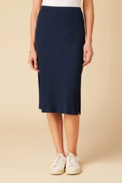Vindy Paris Rib Skirt - Ocean