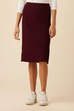Vindy Paris Rib Skirt - Plum Ora Stripe -AGOLDE || CITIZENS OF HUMANITY Sales 0054 Vindy Paris Rib Ora Stripe 1