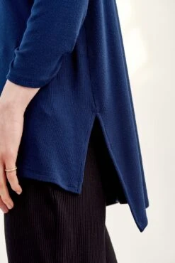 Celine 3/4 Sleeve Dream Rib Tee - Ocean -AGOLDE || CITIZENS OF HUMANITY Sales 0069 Celine Navy 1881 web 88c5be67 c4a0 4647 abd2 20792f9c92b8