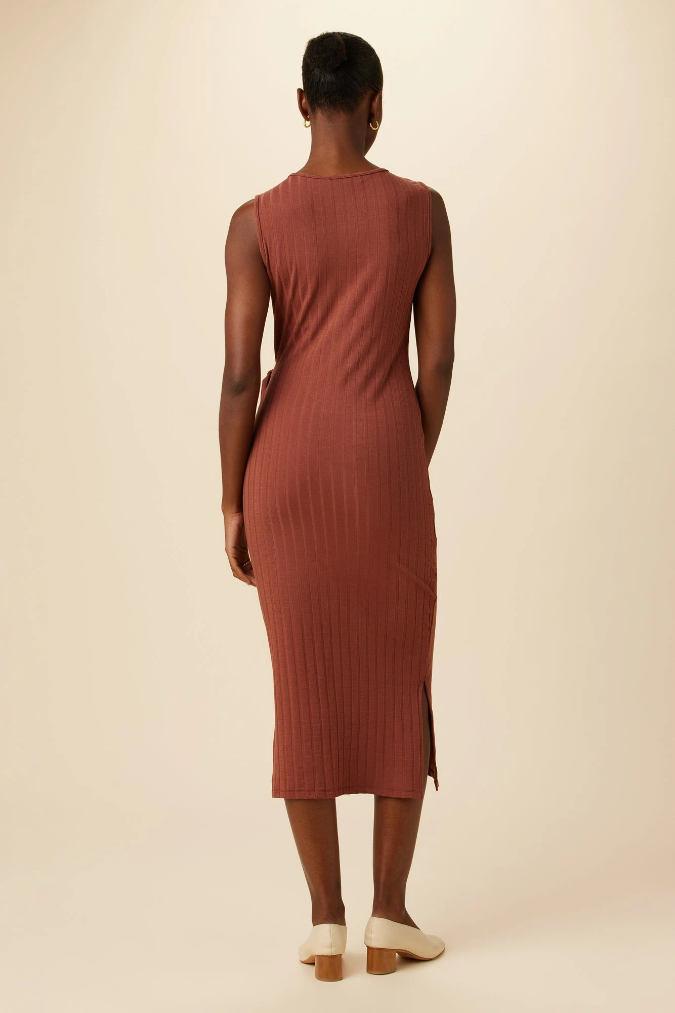 Cornelia Provence Rib Dress - Earth 5 Cornelia Provence Rib Dress - Earth - Image 3
