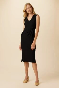 Cornelia Provence Rib Dress - Black
