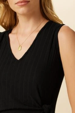 Cornelia Provence Rib Dress - Black -AGOLDE || CITIZENS OF HUMANITY Sales 0082 Cornelia Rib Black 4