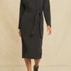 Ava Luxe Fleece Dress -AGOLDE || CITIZENS OF HUMANITY Sales 0122 Ava Luxe Fleece Black 0010 web