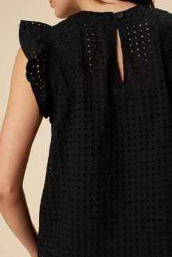 Katia Cotton Eyelet Blouse - Black -AGOLDE || CITIZENS OF HUMANITY Sales 0179 Katia Eyelet Black 5