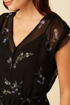 Marianna Chiffon Dress - Nahlia Floral -AGOLDE || CITIZENS OF HUMANITY Sales 01 0749R1 Marianna Chiffon Nahlia Floral 4