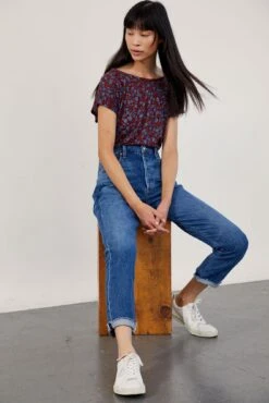 Laurie Silken Modal Tee -AGOLDE || CITIZENS OF HUMANITY Sales 0204 Laurie North Shore Floral 02436