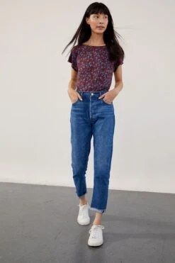 Laurie Silken Modal Tee -AGOLDE || CITIZENS OF HUMANITY Sales 0204 Laurie North Shore Floral 02480