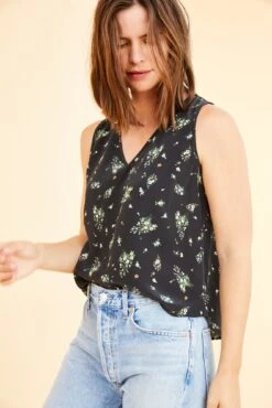 Tori Silk Tank -AGOLDE || CITIZENS OF HUMANITY Sales 0211ToriBolinasFloral 6680 web