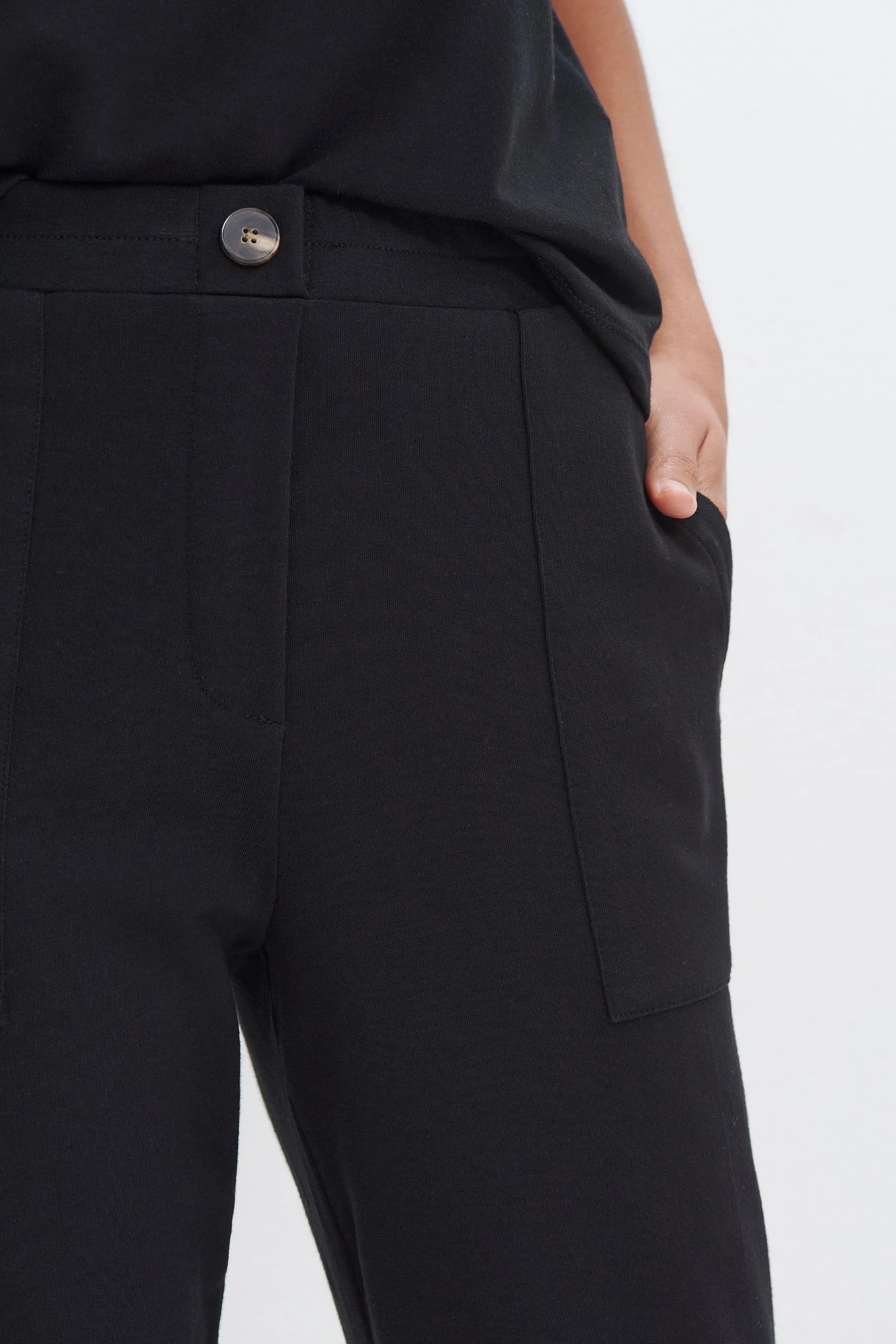 Wyatt Reverie Terry Pant - Black 4 Wyatt Reverie Terry Pant - Black - Image 2