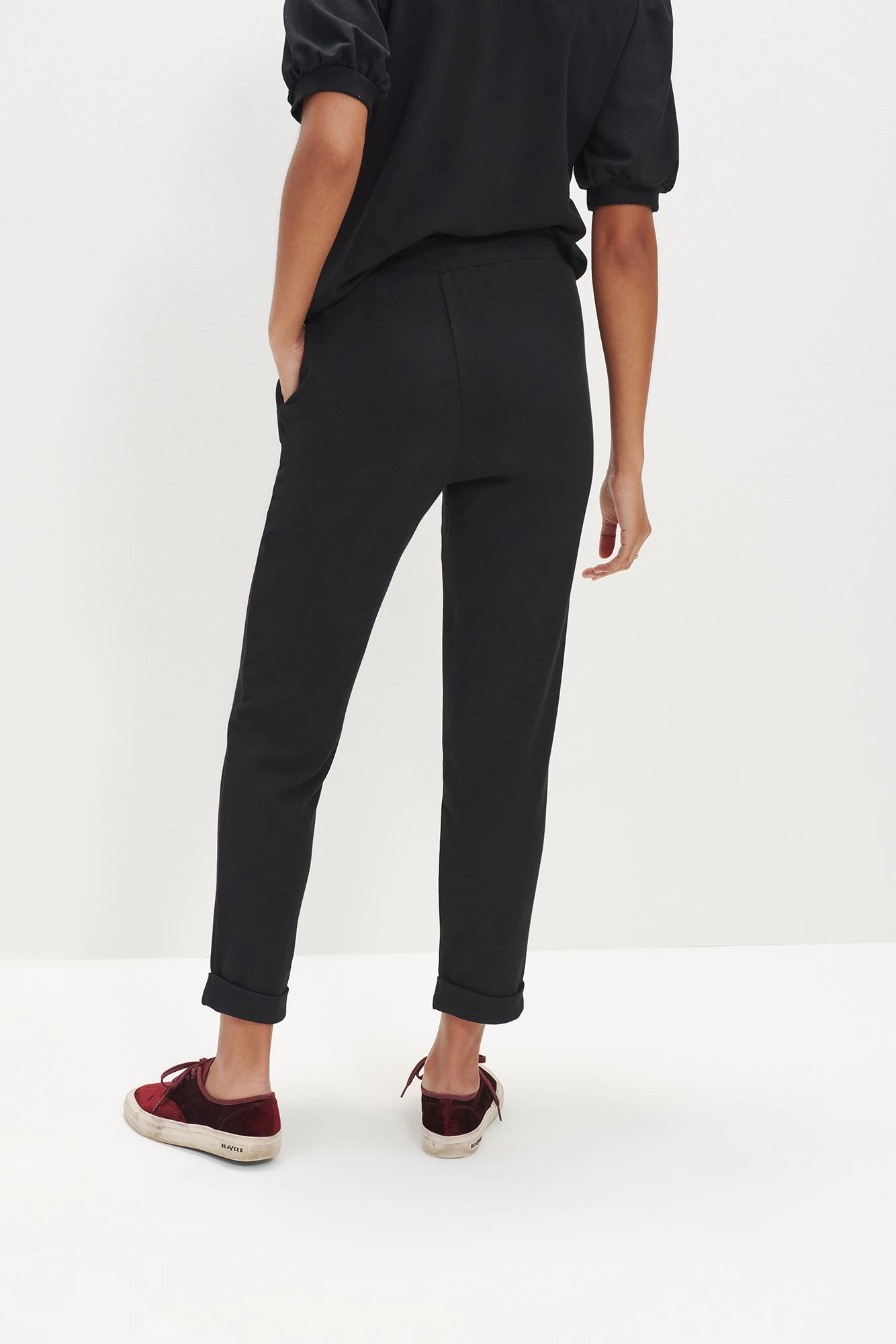 Wyatt Reverie Terry Pant - Black 5 Wyatt Reverie Terry Pant - Black - Image 3