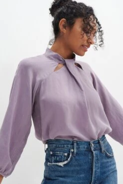 Papillon 3/4 Sleeve Blouse - Lilac -AGOLDE || CITIZENS OF HUMANITY Sales 0307 3Q Slv Papillon Lilac 4797 web 8d262bd9 1093 4ffa b2ad 99c23f1117fc