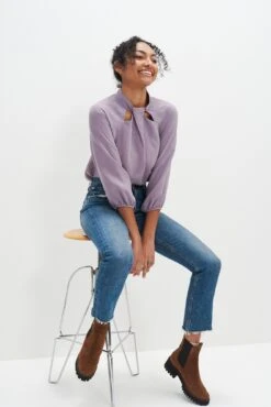 Papillon 3/4 Sleeve Blouse - Lilac -AGOLDE || CITIZENS OF HUMANITY Sales 0307 3Q Slv Papillon Lilac 4836 web d2c6950d 8872 4d6a ab29 074b124e8b51