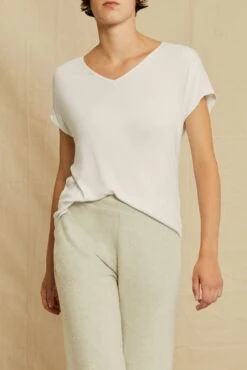 Stella Dream Rib Tee - White -AGOLDE || CITIZENS OF HUMANITY Sales 0320 Stella Top White 3862 web 61921bba e8e5 49d1 a9f2 213d51250c93