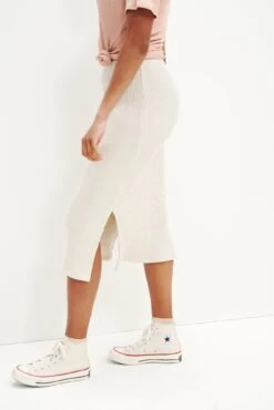 Vindy Linen Rib Skirt -AGOLDE || CITIZENS OF HUMANITY Sales 0343 Vindy Linen Rib Linen 0313 Web