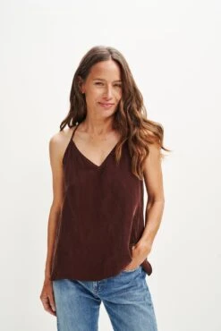 Gretta Cottonseed Cupro Tank - Earth - ReAmour