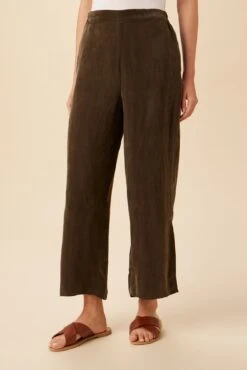 Sol Cottonseed Cupro Pant - Olive - ReAmour