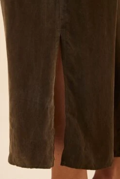 Sol Cottonseed Cupro Pant - Olive - ReAmour -AGOLDE || CITIZENS OF HUMANITY Sales 0353 Sol Pant Olive 6 ae8c1d38 8298 43b2 a21a 4d089e729cb2