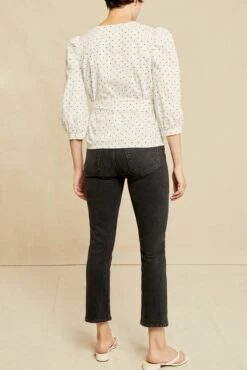 Linette Upcycled Cotton Blouse - Polka Dot -AGOLDE || CITIZENS OF HUMANITY Sales 0359 Linette Upcycle Black Polka Dot 0627 Web c462d322 bf7a 434a 8b10 71e66f6c22e9