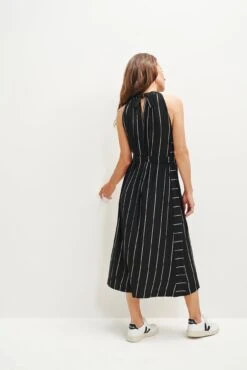 Mila Zero-Waste Dream Knit Dress -AGOLDE || CITIZENS OF HUMANITY Sales 0365 Mila Zero Waste Dress Black Havana Stripe 1665 web