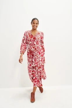 Faye Nouveau Silk Dress -AGOLDE || CITIZENS OF HUMANITY Sales 0374 Faye Elsinore Floral 1843 web