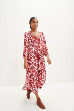 Faye Nouveau Silk Dress -AGOLDE || CITIZENS OF HUMANITY Sales 0374 Faye Elsinore Floral 1844 web