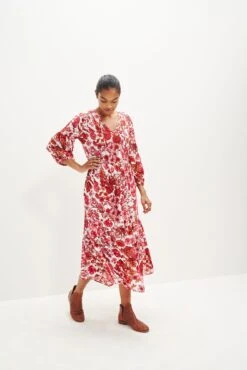 Faye Nouveau Silk Dress -AGOLDE || CITIZENS OF HUMANITY Sales 0374 Faye Elsinore Floral 1846 web