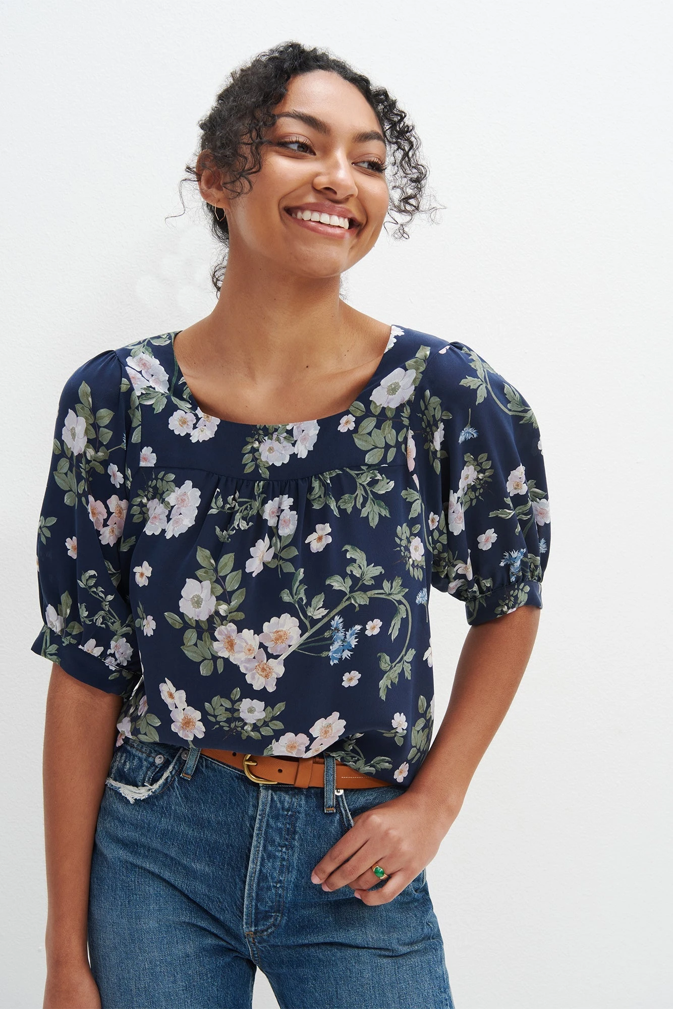 Edith Washable Silk Blouse - Petaluma Floral 3 Edith Washable Silk Blouse - Petaluma Floral