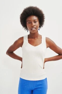 Bettina Ribbed Tank - Salt -AGOLDE || CITIZENS OF HUMANITY Sales 0384 Bettina Salt 0450 web 12f8c036 7e07 4caf 8b86 9187a2f1171b