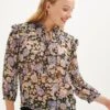 Camila Nouveau Silk Blouse - Midi Floral Lavender