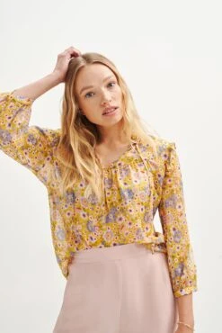 Camila Nouveau Silk Blouse - Midi Floral Sunflower - ReAmour 9 Camila Nouveau Silk Blouse - Midi Floral Sunflower - ReAmour -AGOLDE || CITIZENS OF HUMANITY Sales 0394 Camila Sunflower 0159 web 9a0199f1 9e3b 4d11 a11e a23c36057098