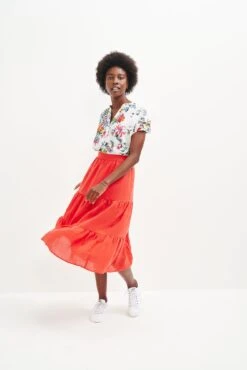 Jill Linen Skirt - Carmine -AGOLDE || CITIZENS OF HUMANITY Sales 0404 Jill Carmine 2289 web