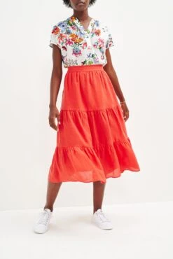 Jill Linen Skirt - Carmine -AGOLDE || CITIZENS OF HUMANITY Sales 0404 Jill Carmine 2291 web