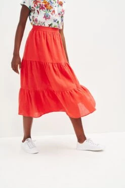 Jill Linen Skirt - Carmine -AGOLDE || CITIZENS OF HUMANITY Sales 0404 Jill Carmine 2313 web