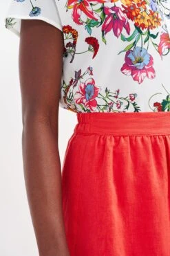 Jill Linen Skirt - Carmine -AGOLDE || CITIZENS OF HUMANITY Sales 0404 Jill Carmine 2363 web