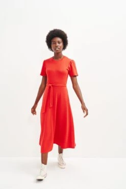 Tenille Scallop Knit Midi Dress -AGOLDE || CITIZENS OF HUMANITY Sales 0424 Tenille Carmine 2577 web