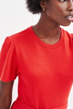 Tenille Scallop Knit Midi Dress -AGOLDE || CITIZENS OF HUMANITY Sales 0424 Tenille Carmine 2621 web