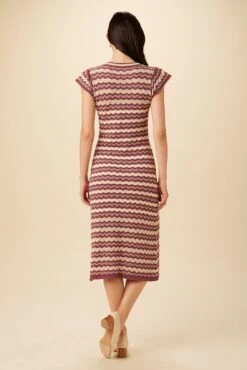 Betsy Organic Cotton Dress - Sumac And Birch Stripe -AGOLDE || CITIZENS OF HUMANITY Sales 0428 Betsy Sumac Birch Stripe 3