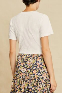 Jeanette Short Sleeve Tee - White -AGOLDE || CITIZENS OF HUMANITY Sales 0453 Jeanette Hibiscus 1714 web 8434745b bc97 448d 8431 3c7b597fb529
