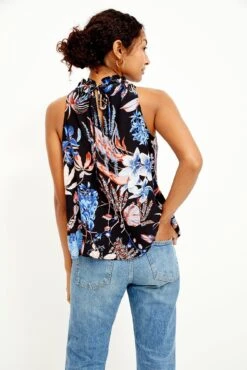 Keke Washable Silk Blouse - Saint Barts Black Floral -AGOLDE || CITIZENS OF HUMANITY Sales 0455 Keke Saint Barts Print Black 0074 web c5129b7d 82eb 4b8e 8613 9abdd043ce9f