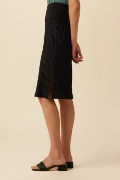 Zio Ribbed Skirt - Black -AGOLDE || CITIZENS OF HUMANITY Sales 0464 Zio Black 2