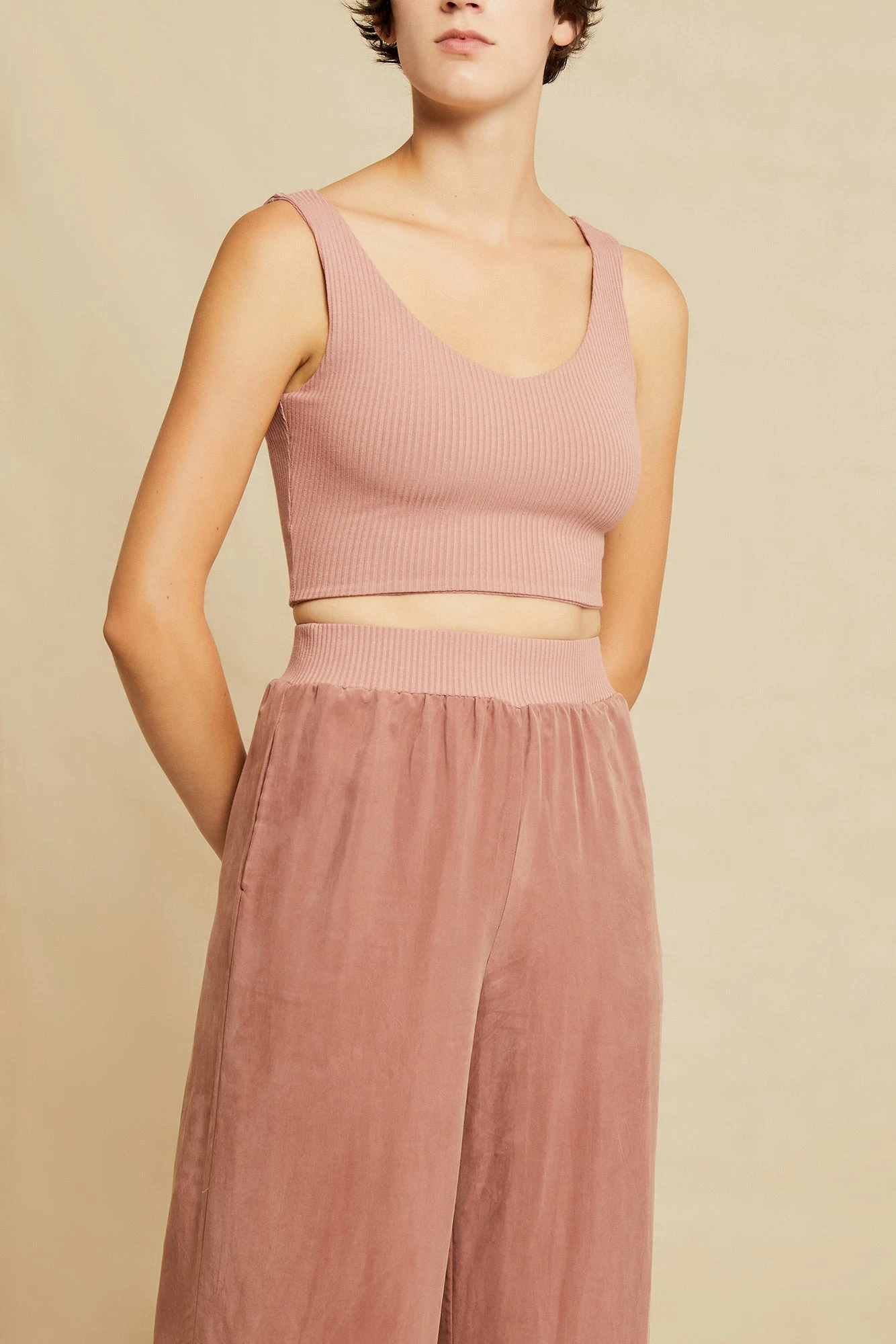 Rosa Paris Rib Tank - Quartz 3 Rosa Paris Rib Tank - Quartz