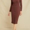 Soraya Paris Rib Dress - Mocha -AGOLDE || CITIZENS OF HUMANITY Sales 0530 Soraya Mocha 0336 web ffa42d7f 4293 498c 89e4 f46c6288ec8f