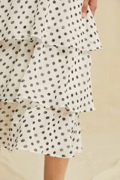 Naya Chiffon Dress -AGOLDE || CITIZENS OF HUMANITY Sales 0539 Naya Black Polka Dot 1636 web