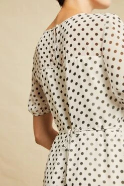 Naya Chiffon Dress -AGOLDE || CITIZENS OF HUMANITY Sales 0539 Naya Black Polka Dot 1648 web