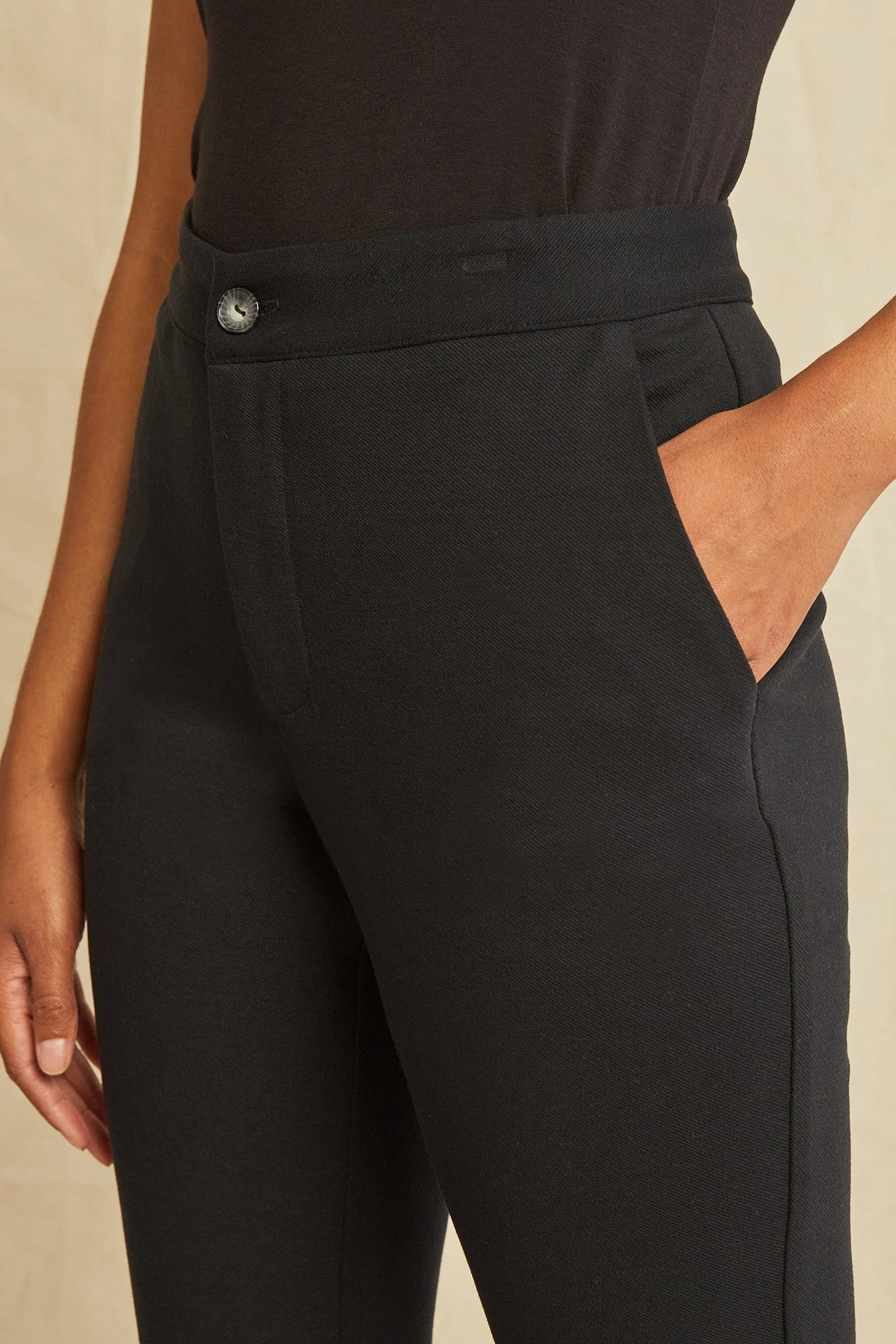 Graziella Ponte Twill Pants - Black 6 Graziella Ponte Twill Pants - Black - Image 4