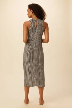 Cortney Washable Silk Midi Dress - Ink Stripe -AGOLDE || CITIZENS OF HUMANITY Sales 0561R1 Cortney Ink Stripe 3