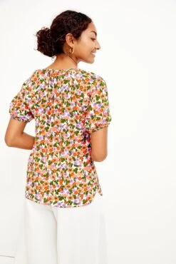 Lotta Washable Silk Blouse - Seaside Floral -AGOLDE || CITIZENS OF HUMANITY Sales 0563 Lotta Silk Seaside Floral 1084 web 317d3531 e0af 4ffb 9792 77d4c0f176fa
