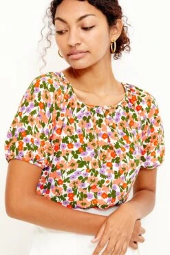Lotta Washable Silk Blouse - Seaside Floral -AGOLDE || CITIZENS OF HUMANITY Sales 0563 Lotta Silk Seaside Floral 1233 web 0c760966 1902 4946 857f 50314c1d2f95