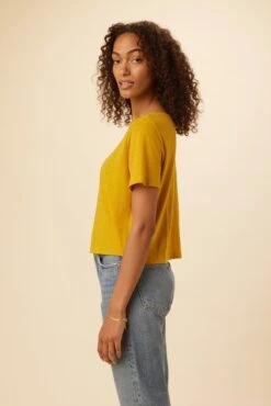 Roxie Reverie Slub Tee - Sunflower -AGOLDE || CITIZENS OF HUMANITY Sales 0595 Roxie Sunflower 2